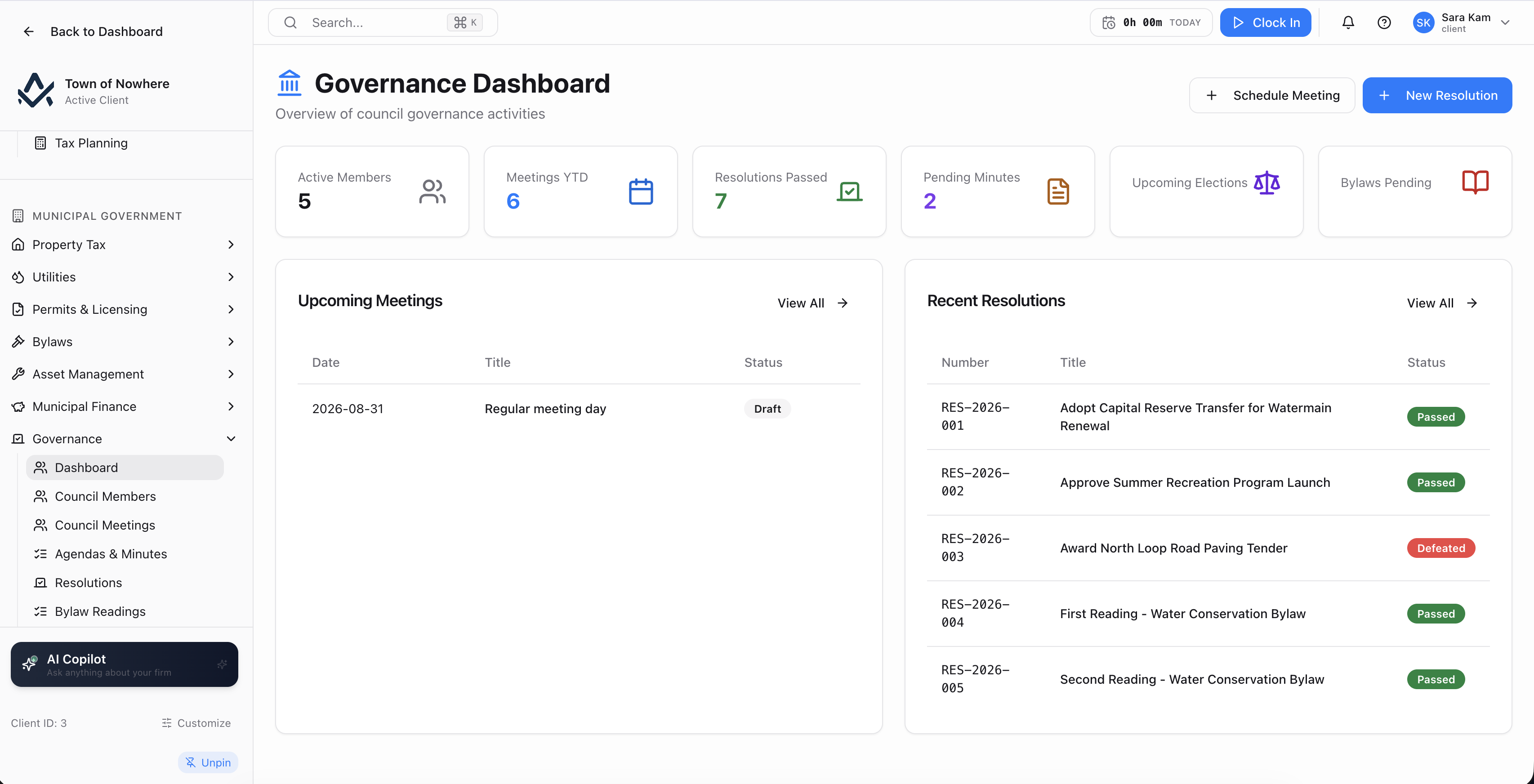 Council meeting agenda builder with ordered items, presenters, durations and attachments